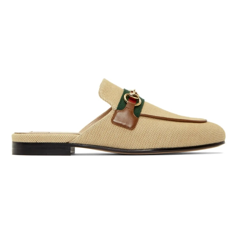 Gucci Princetown Mules In Canvas - image 3